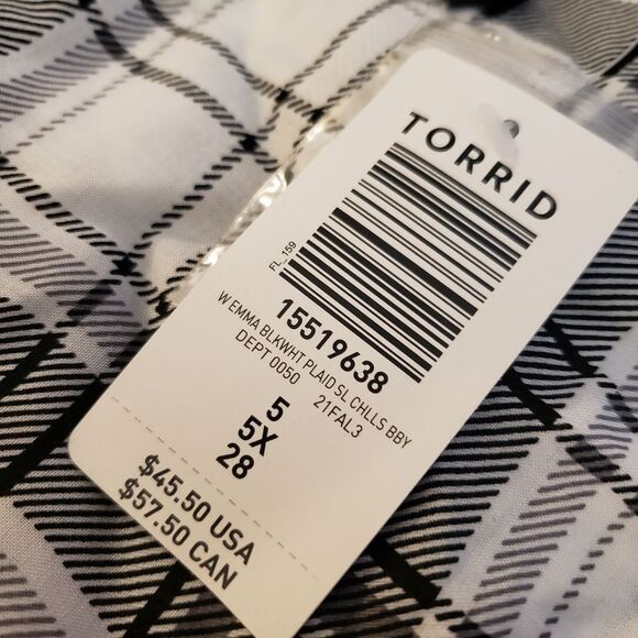 Torrid Plaid Emma Challis Top Sz 5X - Picture 7 of 9
